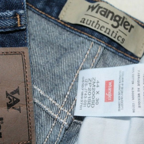 WRANGLER AUTHENTICS Mens Straight Leg Work Jeans - Picture 7 of 8